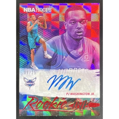 2019-20 Panini Hoops Rookie Ink Red #RI-PJW PJ Washington Jr. RC Auto /25