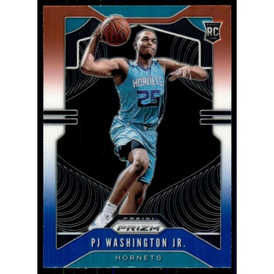 2019-20 Panini Prizm Prizms Red White and Blue #258 PJ Washington Jr.