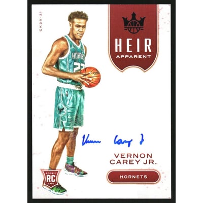 2020-21 Court Kings Heir Apparent Autographs Violet #38 Vernon Carey Jr./49