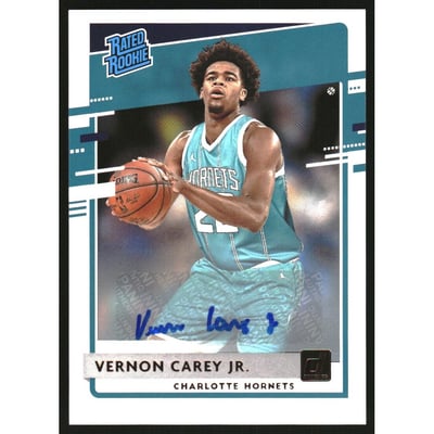2020-21 Donruss Rated Rookies Signatures #241 Vernon Carey Jr.