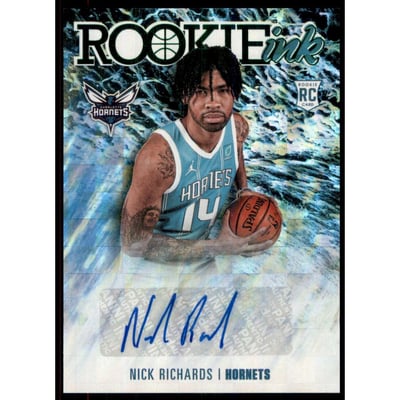 2020-21 Hoops Rookie Ink Green #36 Nick Richards