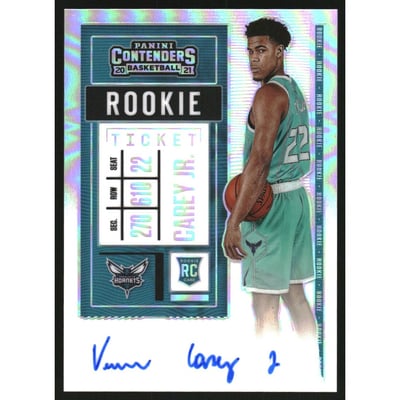 2020-21 Panini Contenders Photo Variation Autographs Premium #136 Vernon Carey Jr. AU