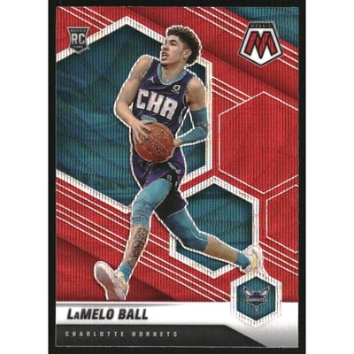 2020-21 Panini Mosaic Mosaic Red Wave #202 LaMelo Ball