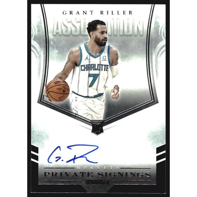 2020-21 Panini Noir Rookie Private Signings Association Version #50 Grant Riller