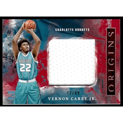 2020-21 Panini Origins Rookie Jumbo Jerseys Red #13 Vernon Carey Jr.