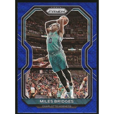 2020-21 Panini Prizm Prizms Blue Wave #178 Miles Bridges