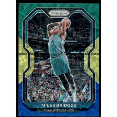 2020-21 Panini Prizm Prizms Choice Blue Yellow and Green #178 Miles Bridges