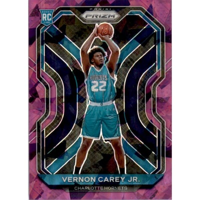 2020-21 Panini Prizm Prizms Purple Ice #269 Vernon Carey Jr.