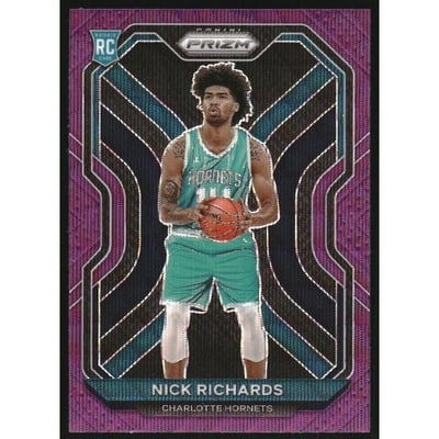 2020-21 Panini Prizm Prizms Purple Wave #253 Nick Richards