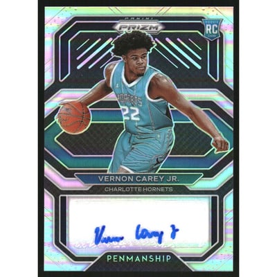 2020-21 Panini Prizm Rookie Penmanship Prizms Silver #22 Vernon Carey Jr.