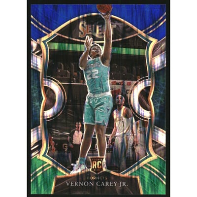 2020-21 Select Prizms Blue White Green Flash #92 Vernon Carey Jr.