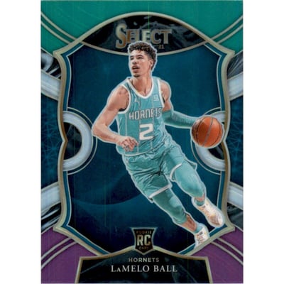 2020-21 Select Prizms Green White Purple #63 LaMelo Ball