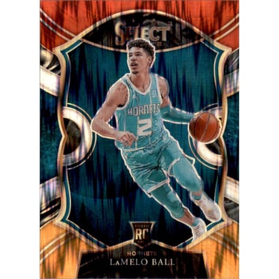 2020-21 Select Prizms Red White Orange Flash #63 LaMelo Ball