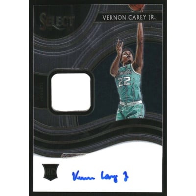 2020-21 Select Rookie Jersey Autographs #25 Vernon Carey Jr.