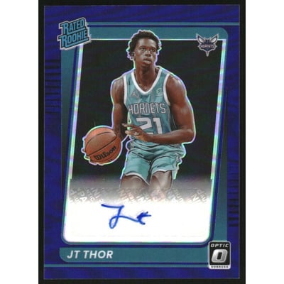 2021-22 Donruss Optic Rated Rookie Signatures Purple #172 JT Thor