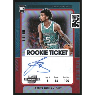 2021-22 Panini Contenders Optic Variations Red #125 James Bouknight AU/75