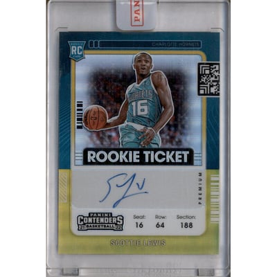 2021-22 Panini Contenders Premium Gold #140 Scottie Lewis RC Auto /10