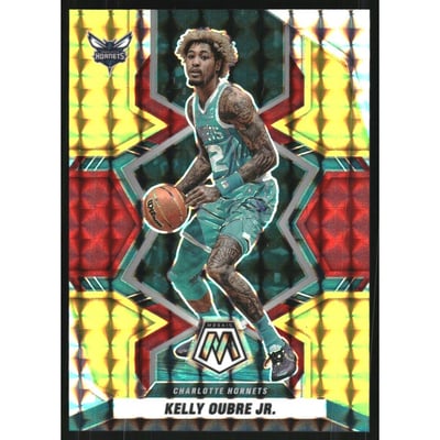 2021-22 Panini Mosaic Mosaic Choice Fusion Red and Yellow #188 Kelly Oubre Jr.