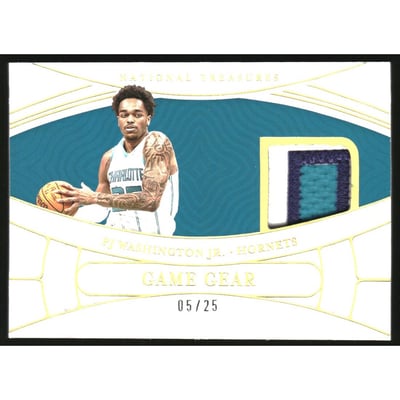 2021-22 Panini National Treasures Game Gear Prime #4 PJ Washington Jr.