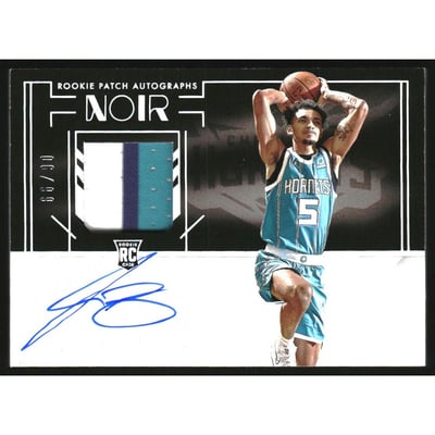 2021-22 Panini Noir #341 James Bouknight AU JSY BW