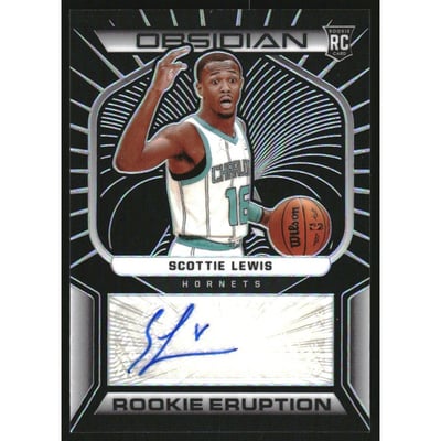 2021-22 Panini Obsidian Rookie Eruption Signatures #19 Scottie Lewis/99