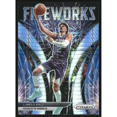 2021-22 Panini Prizm Fireworks Prizms Hyper #12 LaMelo Ball
