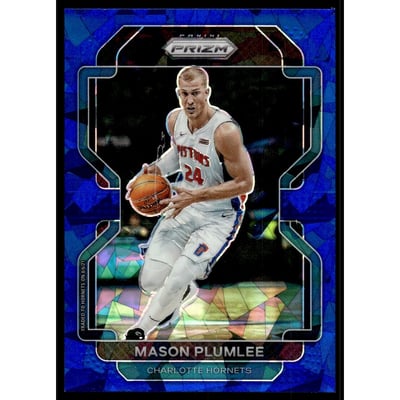 2021-22 Panini Prizm Prizms Blue Ice #221 Mason Plumlee