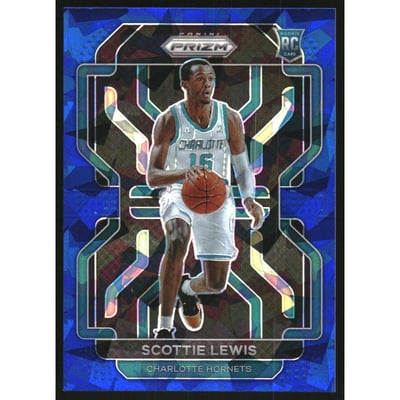 2021-22 Panini Prizm Prizms Blue Ice #287 Scottie Lewis