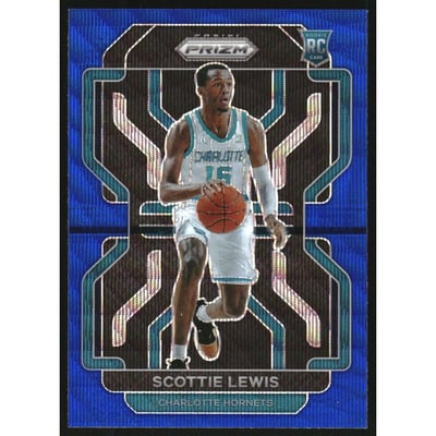 2021-22 Panini Prizm Prizms Blue Wave #287 Scottie Lewis