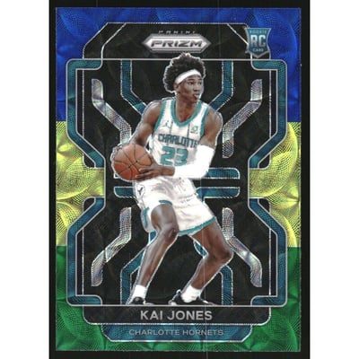 2021-22 Panini Prizm Prizms Choice Blue Yellow and Green #323 Kai Jones