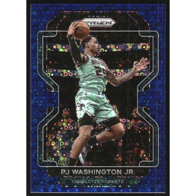2021-22 Panini Prizm Prizms Fast Break Blue #78 PJ Washington Jr.