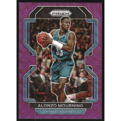 2021-22 Panini Prizm Prizms Purple Wave #270 Alonzo Mourning