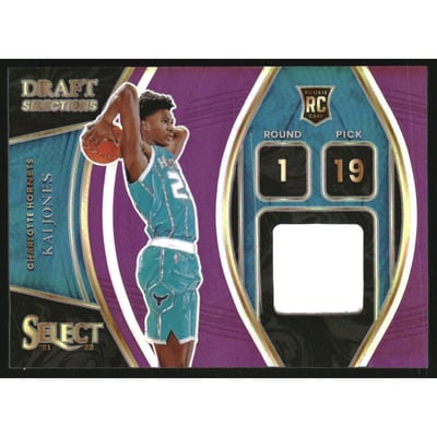 2021-22 Select Draft Selections Memorabilia Prizms Purple #3 Kai Jones