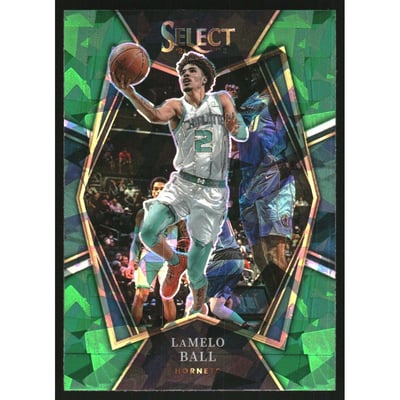 2021-22 Select Prizms Green Cracked Ice #185 LaMelo Ball