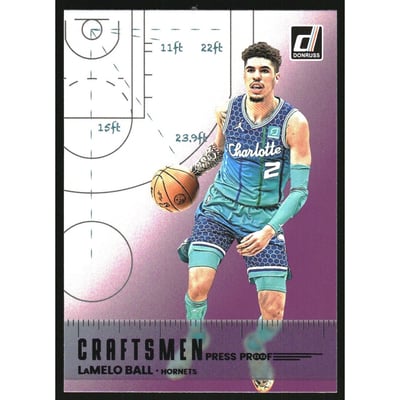 2022-23 Donruss Craftsmen Press Proof Purple #1 LaMelo Ball