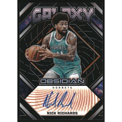 2022-23 Panini Obsidian Galaxy Ink Electric Etch Orange #4 Nick Richards/50