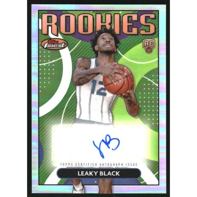 2023-24 Finest Rookie Autographs Refractors #RFALB Leaky Black