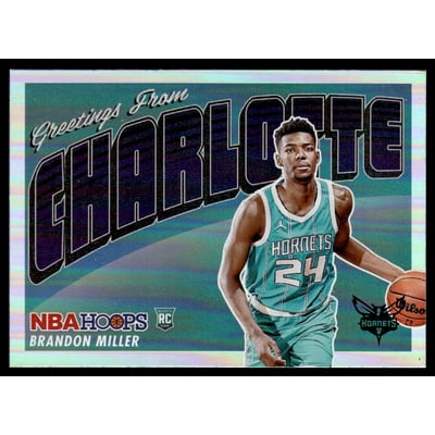 2023-24 Hoops Rookie Greetings Holo #18 Brandon Miller