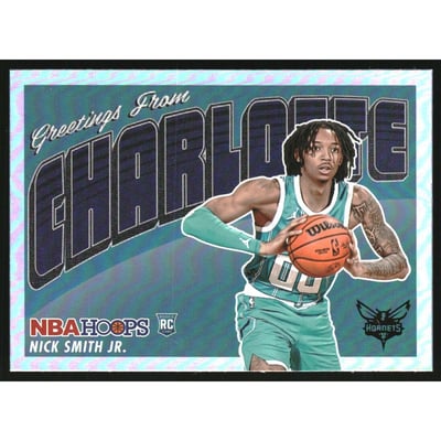 2023-24 Hoops Rookie Greetings Holo #7 Nick Smith Jr.
