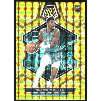 2023-24 Panini Mosaic Mosaic Reactive Yellow #202 Brandon Miller
