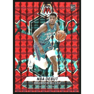 2023-24 Panini Mosaic Mosaic Red #252 Brandon Miller/NBA Debut