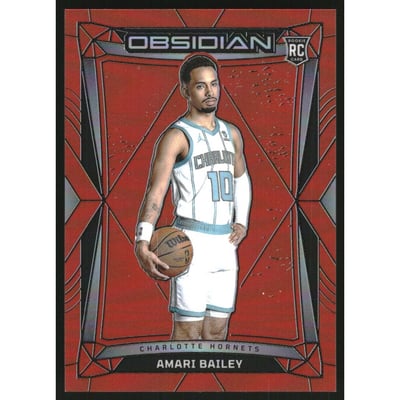 2023-24 Panini Obsidian Electric Etch Orange Flood #87 Amari Bailey