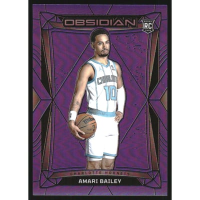 2023-24 Panini Obsidian Electric Etch Purple Flood #87 Amari Bailey