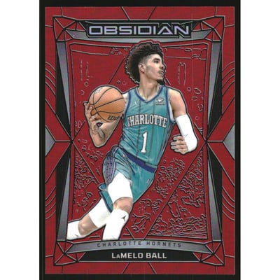 2023-24 Panini Obsidian Electric Etch Red Flood #177 LaMelo Ball