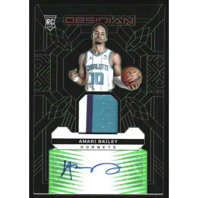 2023-24 Panini Obsidian Rookie Jersey Ink Electric Etch Green #23 Amari Bailey