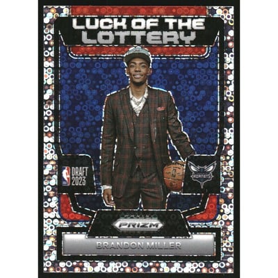 2023-24 Panini Prizm Luck of the Lottery Prizms Fast Break #13 Brandon Miller