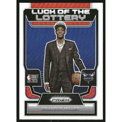 2023-24 Panini Prizm Luck of the Lottery Prizms Silver #13 Brandon Miller