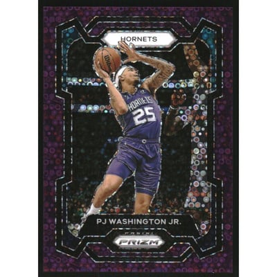 2023-24 Panini Prizm Prizms Fast Break Purple #117 PJ Washington Jr.