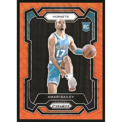 2023-24 Panini Prizm Prizms Orange Wave #162 Amari Bailey