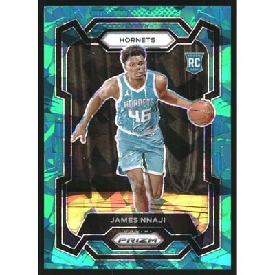 2023-24 Panini Prizm Prizms Teal Ice #159 James Nnaji